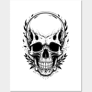 Skull inked art Posters and Art